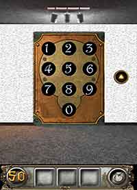 100 Floors Escape Walkthrough Turn your phone upside down, and you'll see the numbers 49. Type into the door 1013. Doors will open