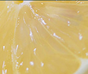 Zoomed In The inside of a yellow fruit Lemon