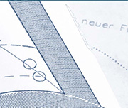 Zoomed In A white piece of paper with shapes and circles on it Blueprint 
