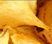 Zoomed In A crispy-gold chip Potatochip