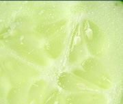 Zoomed In The inside of a green piece of food Cucumber 