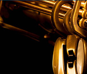 Zoomed In A gold instument Saxophone 