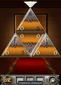 100 Floors Escape Walkthrough Change the top triangle on the left corner to 5. Change the middle triangle on the top right corner to 1. Change the triangle in the bottom left in the bottom left corner to 4. Doors will open. 