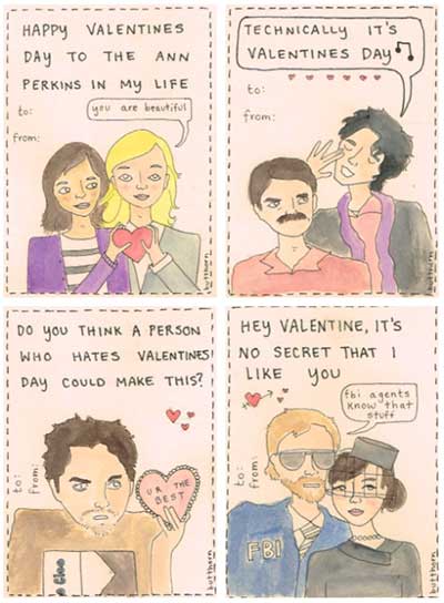 parks and rec valentines day card