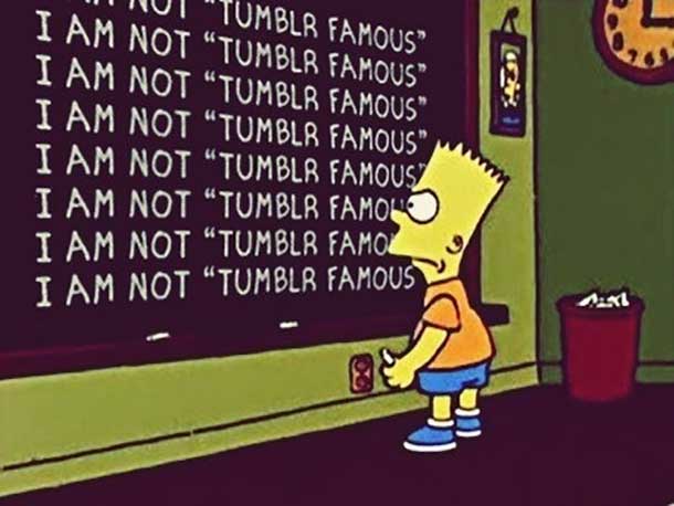 the simpsons i am not tumblr famous