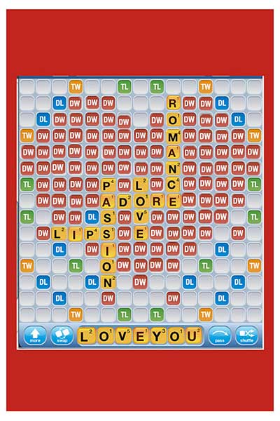 words with friends valentines day card