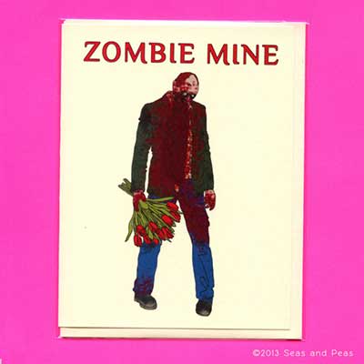 zombie valentines day card