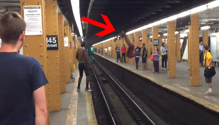 subway jump falls short