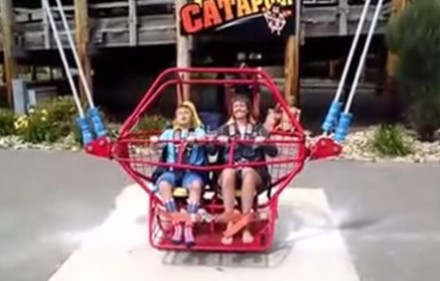 woman and boy almost die on bungee ride